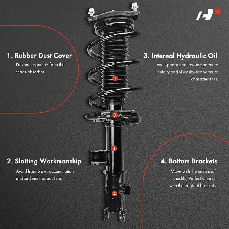 A-Premium Front Complete Strut & Coil Spring Assembly Compatible with