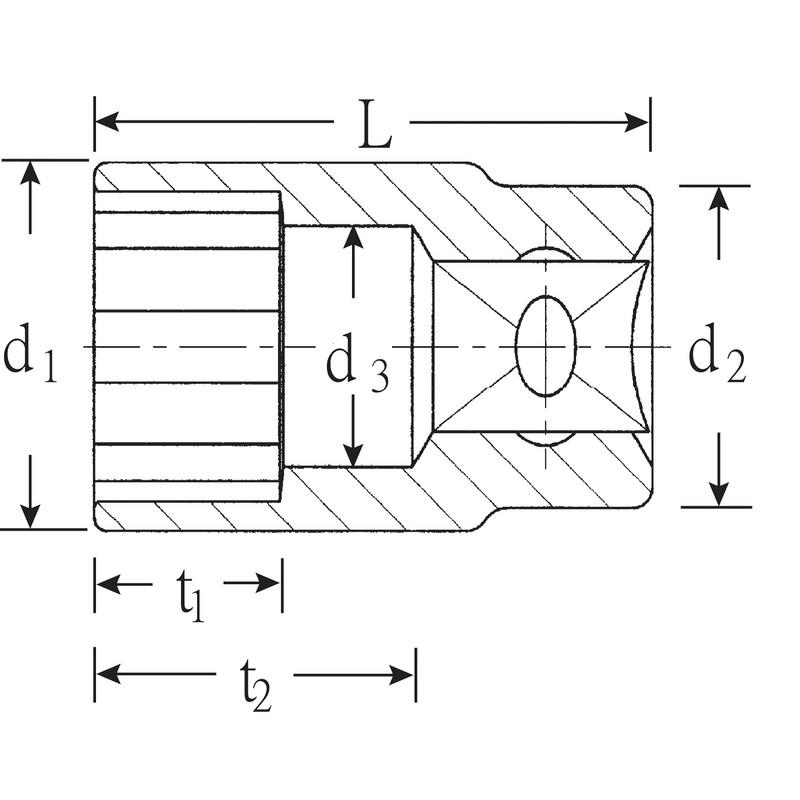 STAHLWILLE 50-12 50 12 Socket 12mm