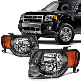 SCITOO Headlight Assembly Fit for ford for Escape 2008-2012 Pair Headlamps OE:8L8Z13008B