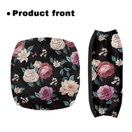 Luarisgur Rose Seat Cover for Walkers for Seniors Floral Walker Seat Covers for Ladies Rollator Walker Accessories for Seniors Decorative Rollator Walker Seat and Backrest Covers Gifts