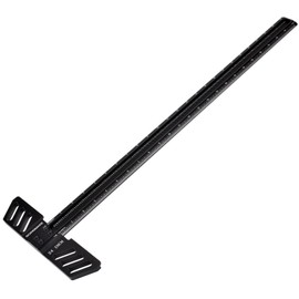 GOINGMAKE Woodworking T-Square 24 Inch Aluminum Alloy T Square Ruler 1/32" Hole Scrbing Guides Positioning Scribe Tool Precision Woodworking Ruler Scribing Tool for Carpenter Layout and Measuring