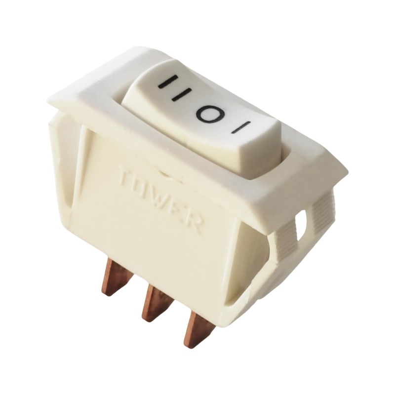 Maintained Rocker Power Switch Tower HIGH-Off-Low 3-Pins 3-Positions White