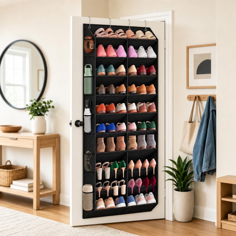 30 Pairs Over the Door Shoe Storage with 20 Wide