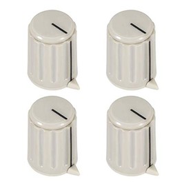 sourcing map 4pcs, 4mm Potentiometer Control Knobs For Electric Guitar Volume Tone Knobs Gray