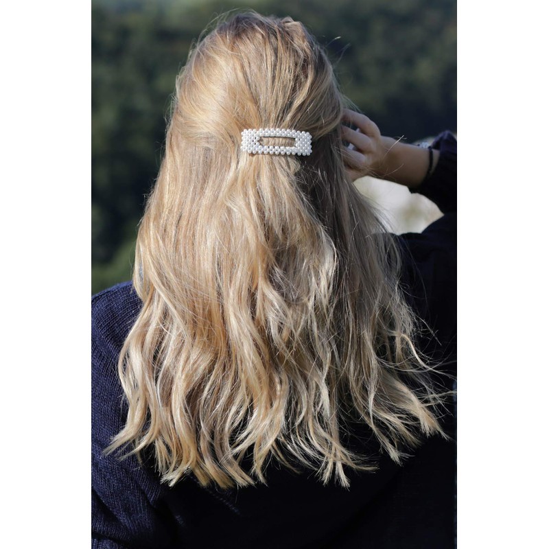 styleBREAKER Women's Hair Clip Plastic Beads Clip Closure Black