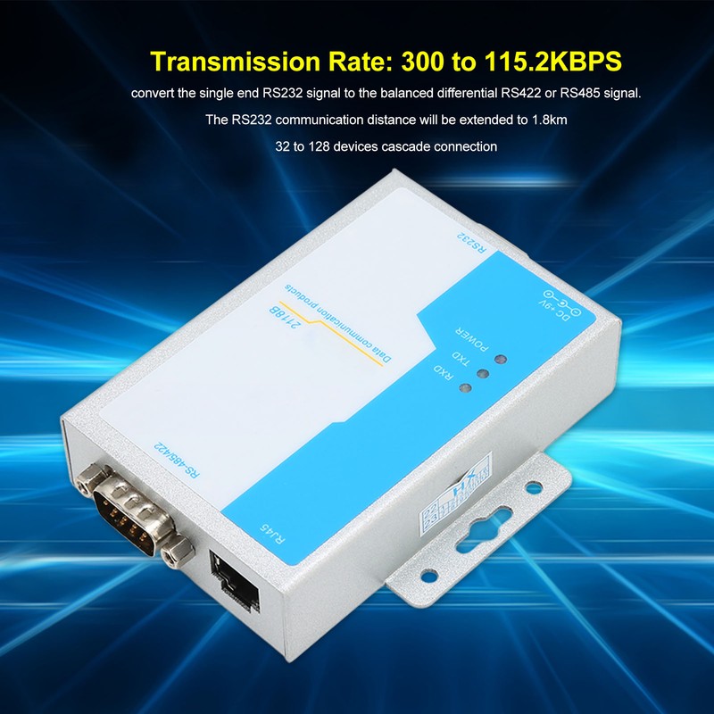 RS232 to RS485 Converter 300 to 115.2KBPS 1500W Surge Protection
