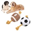 Football Dog Toy Outdoor Interactive Fun Cotton Rope Football Puppy