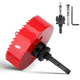 Hole Saw 83 mm, HSS Hole Saw Wood with SDS Plus Shank and Hexagonal Shank Drill Bit for Wood, Drywall, Plastics