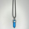 VIE VIE Double Point Pencil Pendant, Black String (Turquoise)