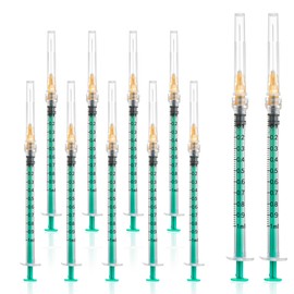 100 Pack Dispensing Syringe, Plastic Laboratory Measuring Supplies Individually Sealed Packaging (1ml)