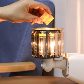 DRQ - Calentador de cera enchufable con cristales de hierro para calentar velas aromáticas o derretidos de cera, quemador de aceite eléctrico para el hogar, cocina, sala de estar, recámara, spa