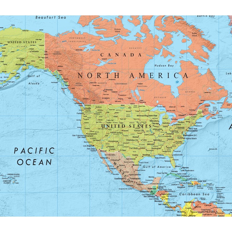 RMC Classic United States USA and World Wall Map Set