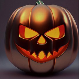 CafePress Shiny Jack O' Lantern Small Tote Bag 13"x13" Reusable Grocery Shopping Sling Tote Bag