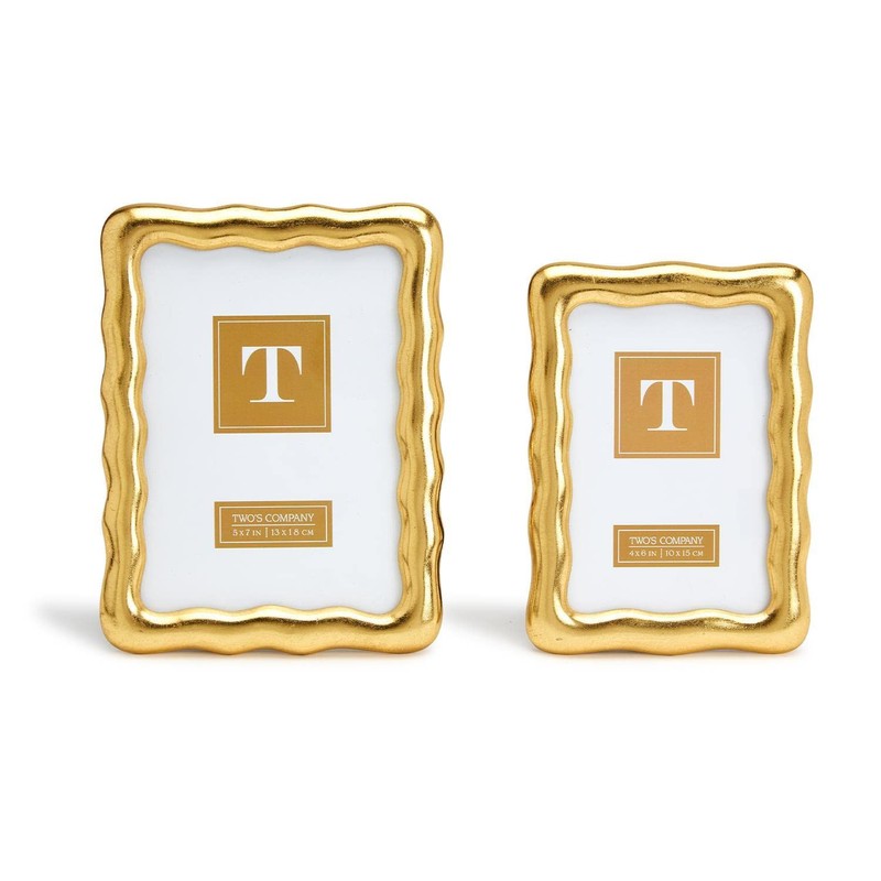 Two's Company Golden Ore Set Of 2 Photo Frame in