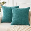 MIULEE Pack of 2 Teal Throw Pillow Covers 20x20 Inch