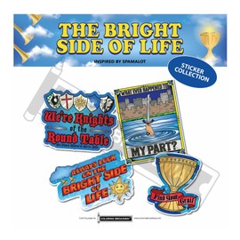Coloring Broadway - Inspired by The Bright Side of Life Broadway Theater Stickers (Set of 4), Musical Merchandise, Die-Cut & Bubble Free Vinyl Stickers, Ideal Gift for Theater Lovers