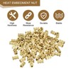 sourcing map 100Pcs M3x8x5mm Knurled Insert Nut, Brass Double-Pass Insert