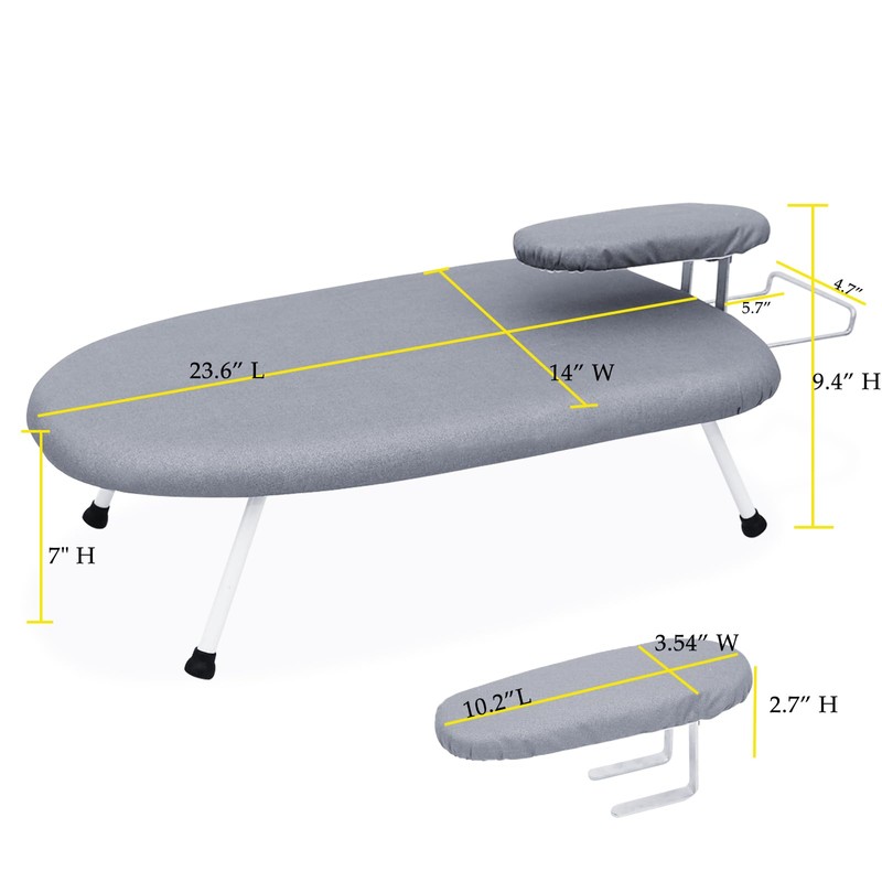 AKOZLIN Tabletop Ironing Board 23.6" L x 14''W x 7''H