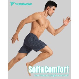 7 Inch 7in Men Swim Trunks Compression Liner Quick Dry Drawstring Male Swimwear Swimsuit Swimtrunks Boardshorts Bathing Suit Fair Beach Water Shorts Zipper Mesh Pocket Lined Inseam Harbor Night Blue