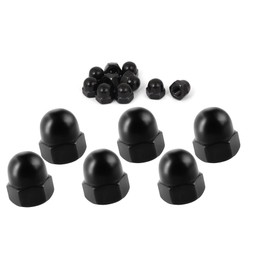 Black Stainless Steel Cap Nut M3 M4 M5 M6 M8 M10 Hex Acorn Dome Head Nuts for Screws Bolts - Pack of 6 (M8)