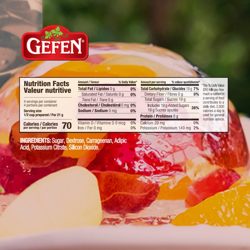Gefen Clear Unflavored Jello, 3oz (1 Pack)