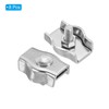 PATIKIL 5/32" / 4mm Simplex Bolt Wire Rope Clip, 8Pcs