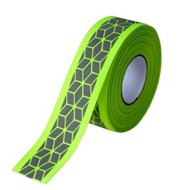 Silver Reflective Webbing Ribbon DIY Fabric Tape Trim Strip for Chothing Sew On 3cm x 10meter (Green)