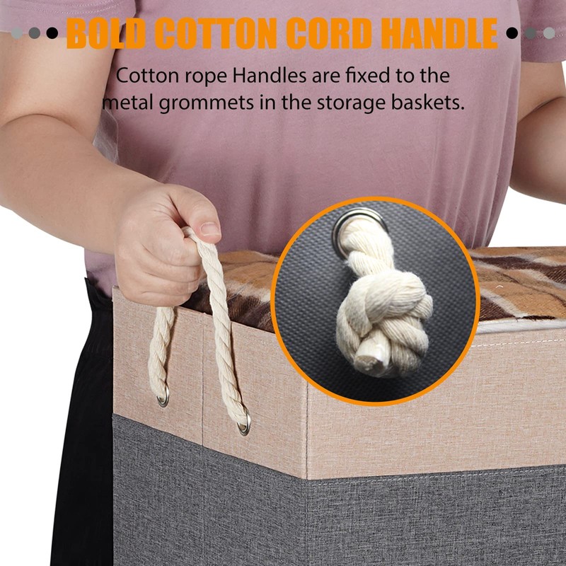 ASXSONN Storage Bins (6 Pack), Closet Storage Bins with Label