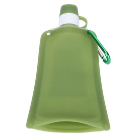 500ml Portable Foldable Water Bottles Collapsible Silicone Water Pouch for Outdoor Travel Camping CyclingGreen
