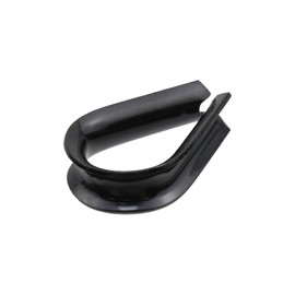 HEVSTIL 12PCS M6 Stainless Steel Thimble for 5/32" Diameter Wire Rope Cable Thimbles Rigging for Diameter Wire Rope Cable Thimbles Rigging(Black)