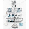 ODesign 2 Tier Stainless Steel Anodized Aluminum,Height-Adjustable Rustproof Shower Caddy
