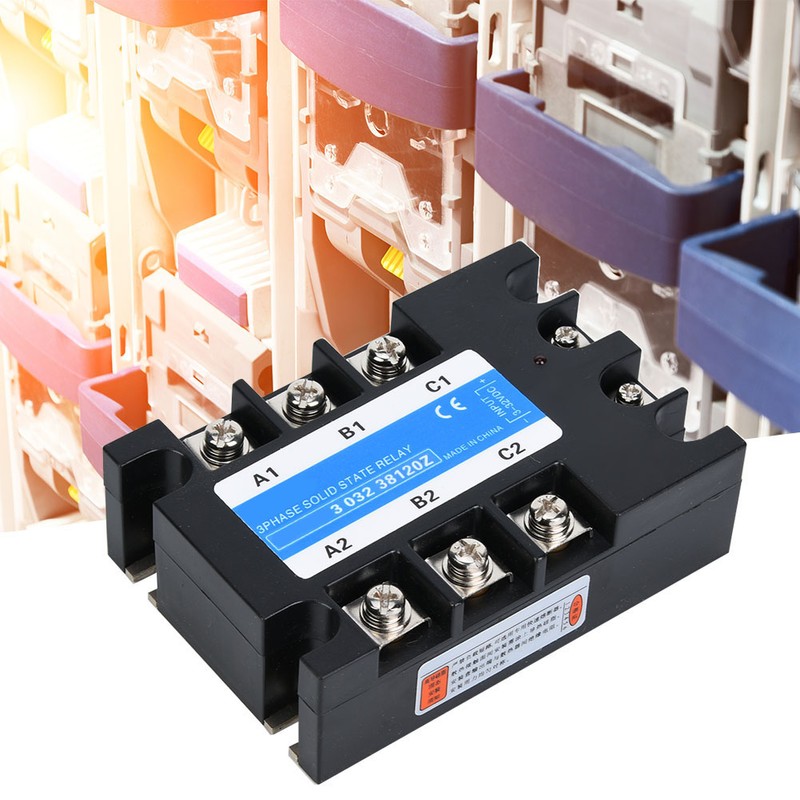 Three Phase Solid State Relay 3-32VDC Input DC AC Electrical