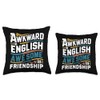 Awkward in English Awesome in Friendship Ice Breaker Throw Pillow