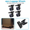 4PCS Luggage Swivel Wheels Replacement 360 Degree Silent for Outdoor