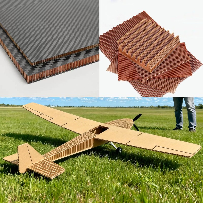 Diycoming 1pcs Aramid Honeycomb Core Sheet Panel 300x300x15mm Ultra-Lightweight for
