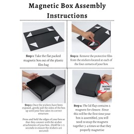 Thepaperbagstore Light Grey Luxury Magnetic Gift Box - Easy Assembly Magnetic Closure/Lid Proposal Boxes - Suitable Gift Box for Weddings, Bridal Showers, and More - 220x170x50mm