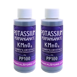 Potassium Permanganate - CHEMICALSTORE.COM Condy's Crystals, FreeFlow, Powder | 97% Pure KMnO4 | for Water Purification, Disinfection & Aquaculture | Removes Iron & Manganese (200 Grams)