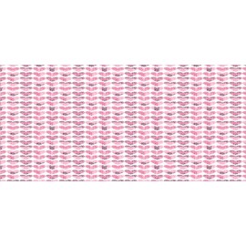 Ambesonne Valentine's Day Pencil Pen Holder, Continuing Composition of Dotted Heart Shapes, Ceramic Pencil Holder for Desk Office Accessory, 3.6" X 3.2", Ruby Pink