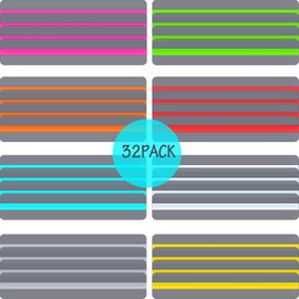 32 Pieces Guided Reading Strips/Colored Overlay/Highlight Strips/Highlighter/Bookmark/Assorted Colors Help with Dyslexia for Children and Teacher Supply Assistant