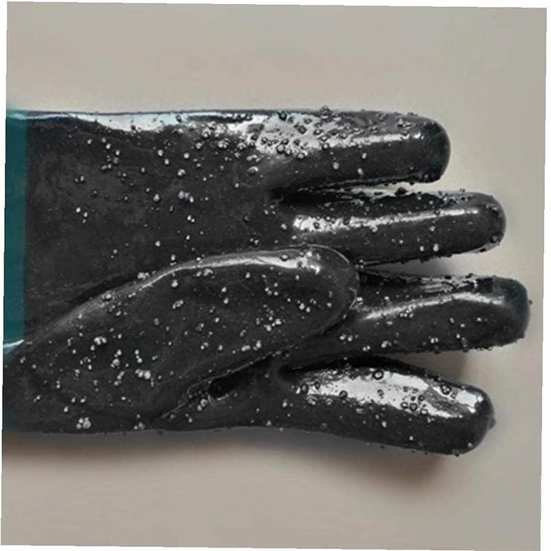 Rubber Sandblasting Gloves Anti-Slipping 60cm PVC Special Gloves for Sandblasting