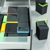 Emuca, waste sorting cut-out base, set of 2 bins height