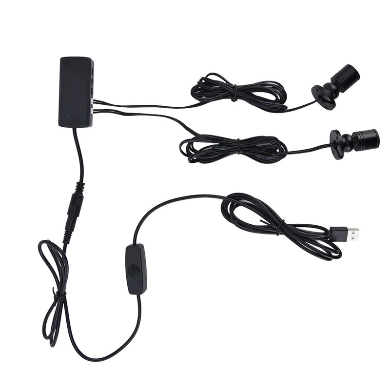 Display Cabinet Light USB Powered Dimmable Round Small LED Cabinet