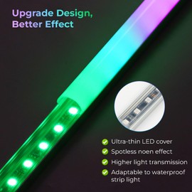 VST 10Pack 3.3FT/1M Excellent Spotless LED Channel System with Milky White Cover Black Aluminum U Shape LED Channel for LED Strip Lights