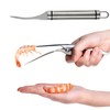 2 PCS Shrimp Deveiner Tool and Shrimp Peeler,Stainless Shrimp Knife