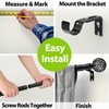 Long Curtain rods 66 to 110 inch Easy Install, Adjustable