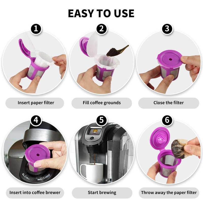 100 Count Fanativita K Cup Filters Disposable with Genius Lid