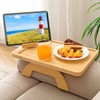 Sofa Arm Clip Table Foldable Wooden Armrest Clip On Tray