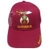 Eagle Emblems Shriner Emblem MAROON BURGUNDY With Shadow Embroidered Cap