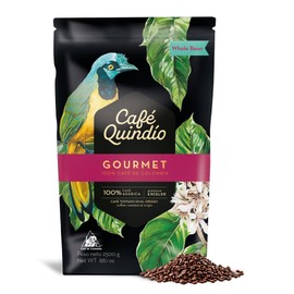 Cafe Quindio Gourmet - Medium Roast 100% Colombian Excelso Whole Bean Arabica Coffee - 88 Ounce Bag (2500g)