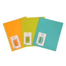 Talia Discbound Notbook - Cover and Disc Set (Set 4 (3pk), Letter Set) - Celestial Turquoise, Verdant Green, BBQ Mustard